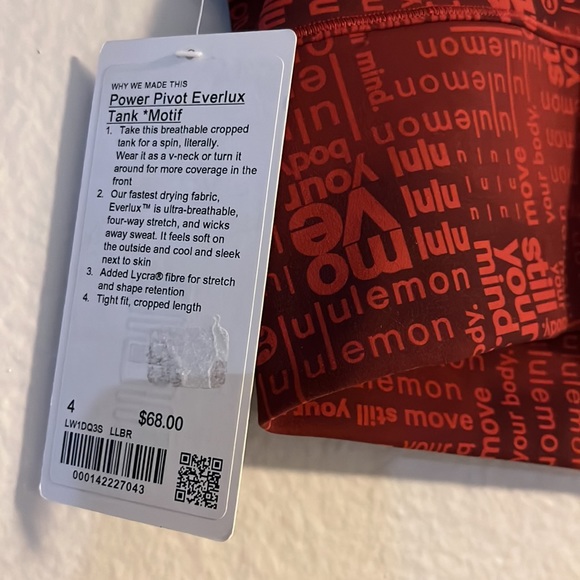 Lululemon Power Pivot Everlux Tank Top *Motif
Lululemon Ombre Red Multi … - Picture 8 of 10